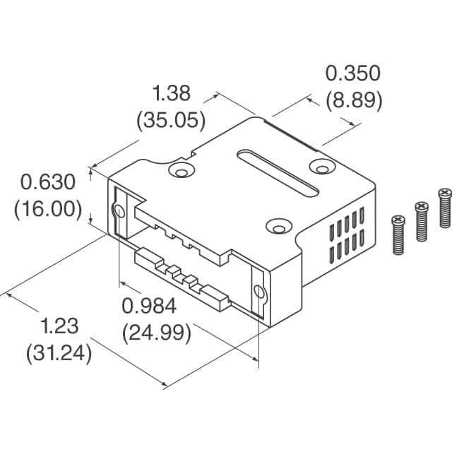 982-009-020R121 NorComp Inc.  Carcasas traseras para conectores D-Sub en forma de D